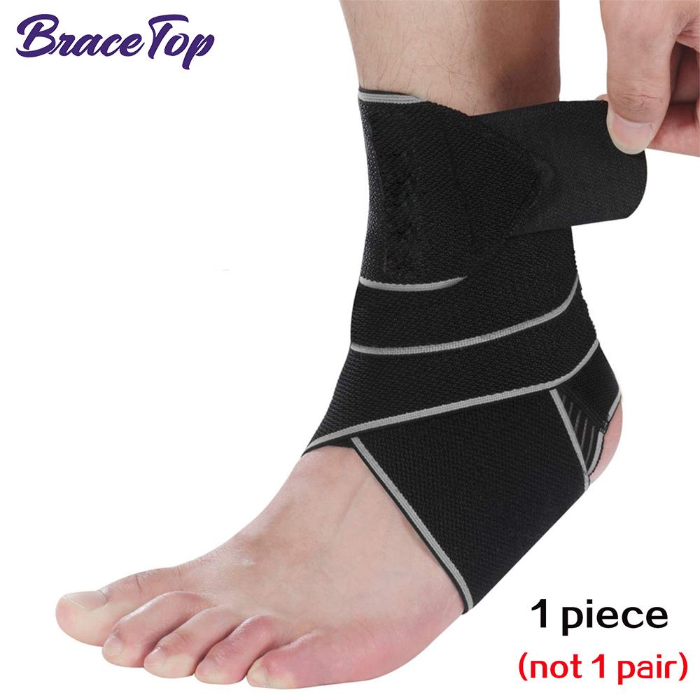 1Pc Ankle Brace Ankle Support Wrap, Adjustable Compression Antiskid Ankle Staps For Protecting Against Ankle Wrist Kneel Sprains