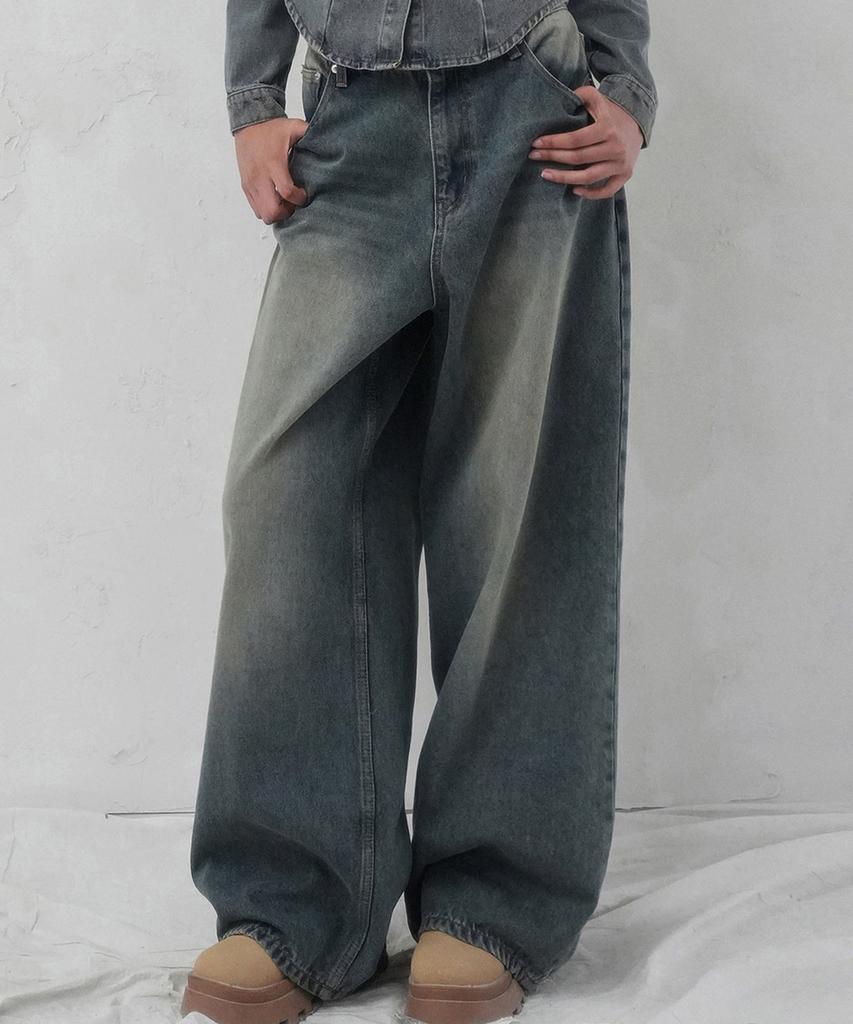 AVANDRESS Basic Brush Daily Wide Pants Washing Black (B Type)