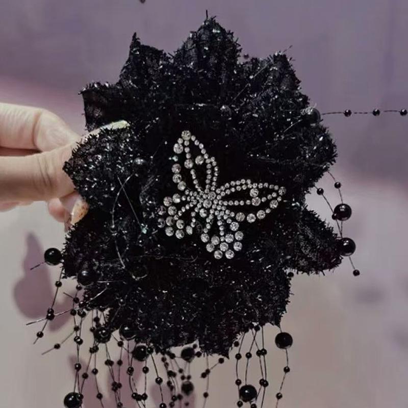 Flower Butterfly Tassel Hairpin Flower Headdress Exaggerated Hairpin