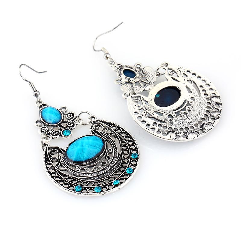 Metalowe Kolczyki Klipsy Vintage Biżuteria Modowa Indyjskie Boho Rzeźbione Starożytne Kolczyki Bez Przekłuwania Dla Kobiet Oorbellen