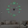 Creative Luminous Wall Clock Diy Living Room Clock Art Free Punch Wall Clock Nordic Simple Silent Wall Sticker Clock