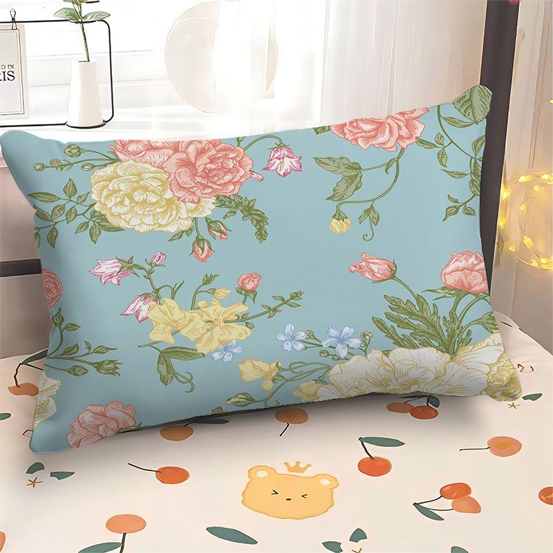European Plant & Flower Pillowcase with Nordic Geometric Design Rectangular Sofa Cover Customizable