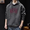 Men's Heavyweight Letter Print Hoodie - Autumn/Winter Thick Casual Jacket for Teens & Adults