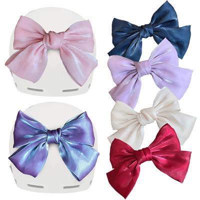 Decoração Capacete de Motocicleta Capacete de Bicicleta Elétrica Estilo Laço Cetins Sedas para Acessórios de Decoração de Carro Laço Para Menina Mulher