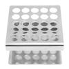 25 Holes 15/17mm Silver Z Shape Centrifuge Tube Rack 25 Holes 25 Holes Tube Holder  Laboratory Use