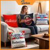 Federa Budweiser 4 Pezzi Coperture Decorative Morbida Custodia per Cuscino per Divano Divano Decorazione 40x40 45x45 Federe