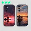 Bassboot Köderfischen Handyhülle Für Samsung Galaxy A13,21s,22,31,32,40,52,71,A91 Weiche Schwarze Hülle