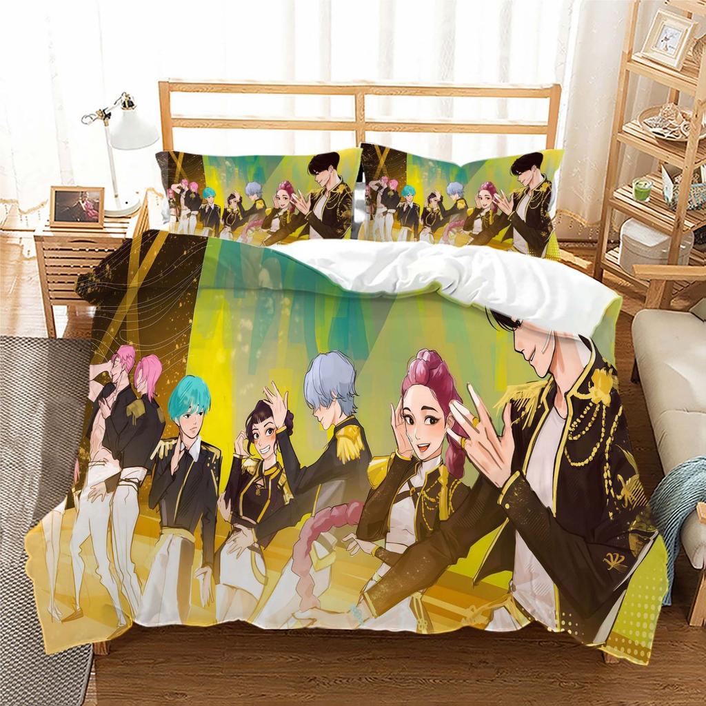 Witch Hunter Series Printed Duvet Cover and Pillowcase 3d Digital Printing Three-piece Set