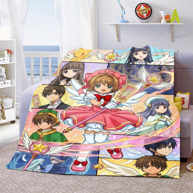Cardcaptor Sakura Soft Warm Flannel Blanket Throw Cozy Lightweight Blanket for Sofa Bed Home Decor -QJY