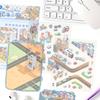12 Sheets/4 Bags City Theme 3D Scenery Stickers Stress Relief Game For Scrapbooking DIY Collage Phone Case Frame Decoration