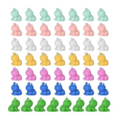 50Pcs Miniature Resin Frog Figurines Miniature Landscape Miniature Garden Frog Ornaments Frog DIY Craft Decorative Ornaments