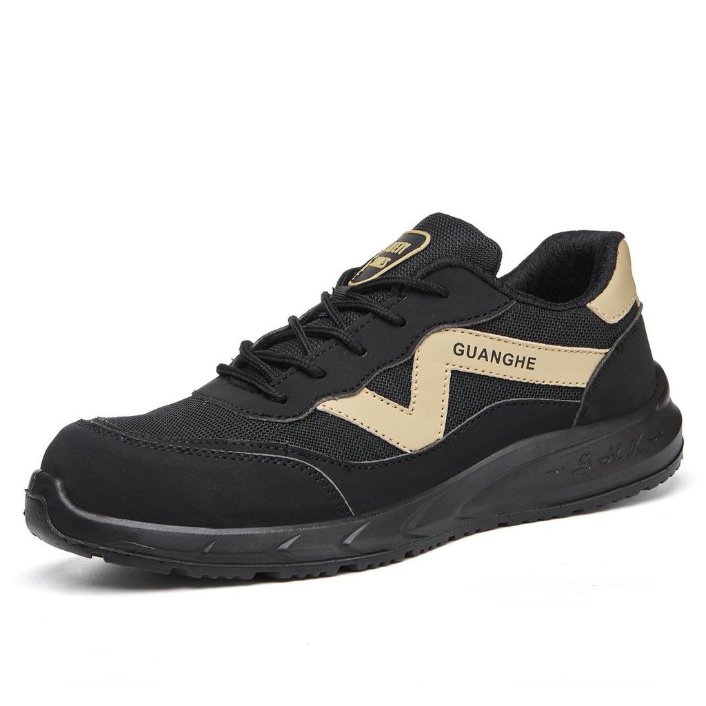 Lightweight Rotating Button Safety Shoes - Anti-Smash, Anti-Puncture; Ideal for Construction & Labor Work