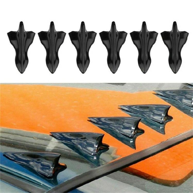 Packung mit 10 universellen Haifischflossen-Vortex-Generatoren Stoßstangen-Spoiler-Aufsatz Einfach zu verwenden für Autodachspoiler & Stoßstange