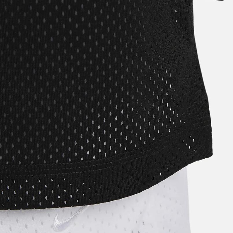 Nike Oversized Mesh Crew Neck Pullover Short-sleeve T-Shirt Men Tops Black DX0157-010