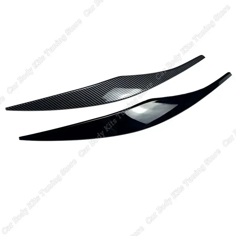2Pcs ABS Glossy Car Evil Headlight Eyebrows Eyelid 3D Sticker For BMW 3 Series E90 E91 316d 318i 320i 320d 325i 330i 2005-2012