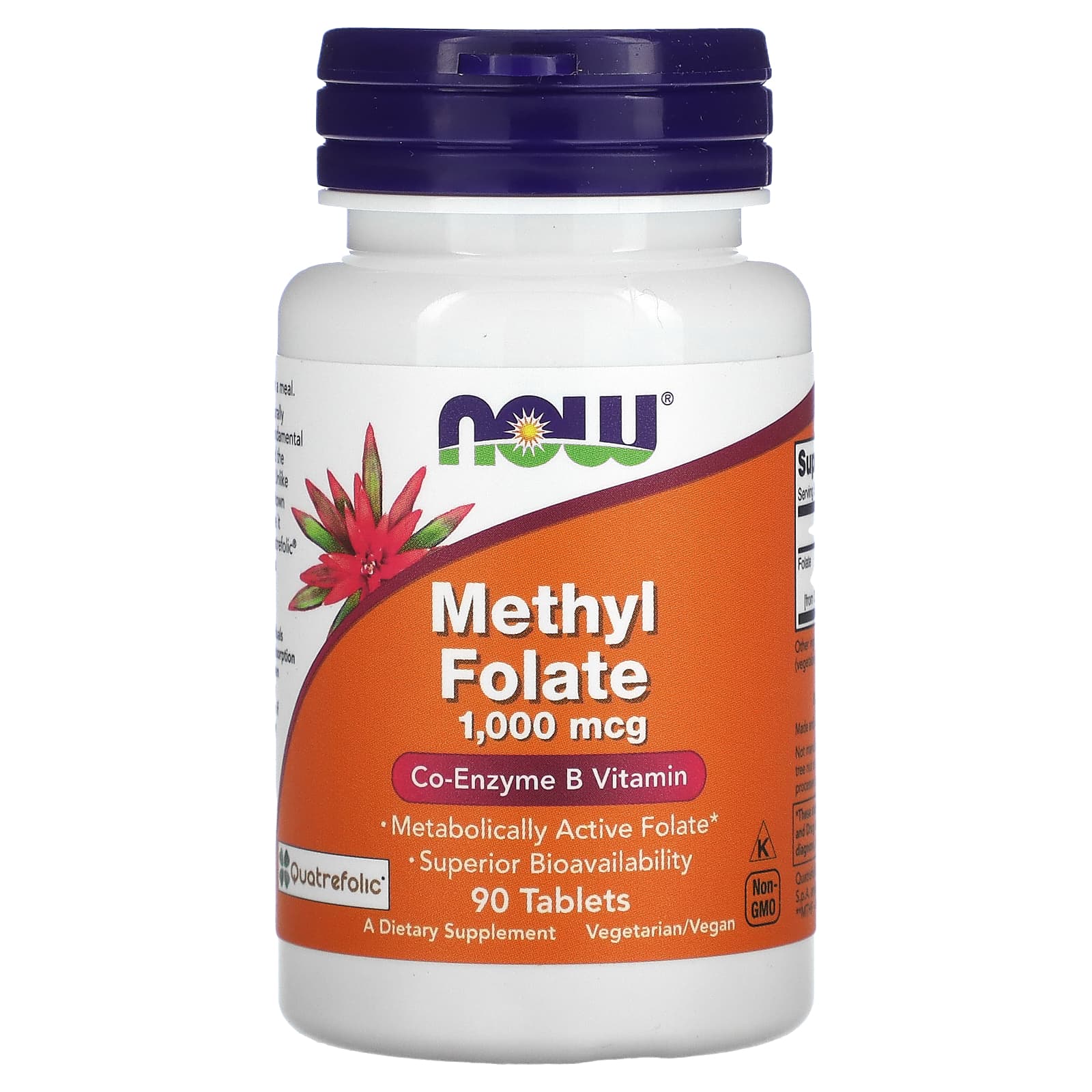 

NOW Foods, Метилфолієва кислота, 1000 мкг, 90 таблеток