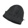 Hot Sale Distressed Customized Winter Beanies Hats Embroidered Logo Label Attach
