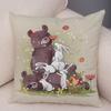 Home Decoration Colorful Cartoon Panda Bear Kids Sofa Car Pillow Cover Cute Animal Cushion Cover funda de almohada
