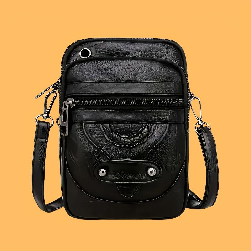 Multi-Layer Crossbody Bag for Women with Adjustable Shoulder Strap And Multiple Zip Pockets for Storing Personal Items And Mobile Phone