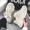 Herrenschuhe neue Winter atmungsaktives Netz lässige dicke Sohle rutschfeste vielseitige kleine weiße höhenverstellbare Sportschuhe trendige Schuhe