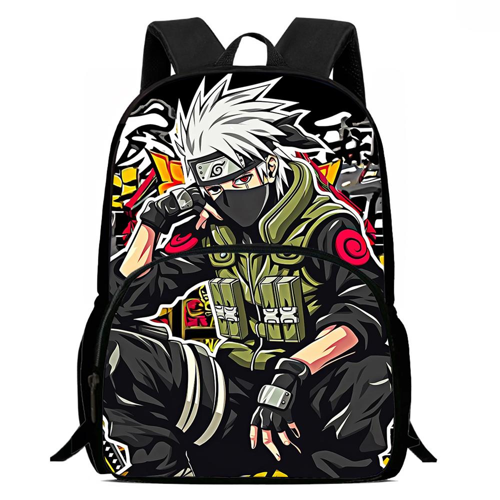 NARUTO Anime Kids Backpack Adjustable Shoulder Strap Front Pocket Lightweight Durable School Backpack For Boys Girls Age 6-11