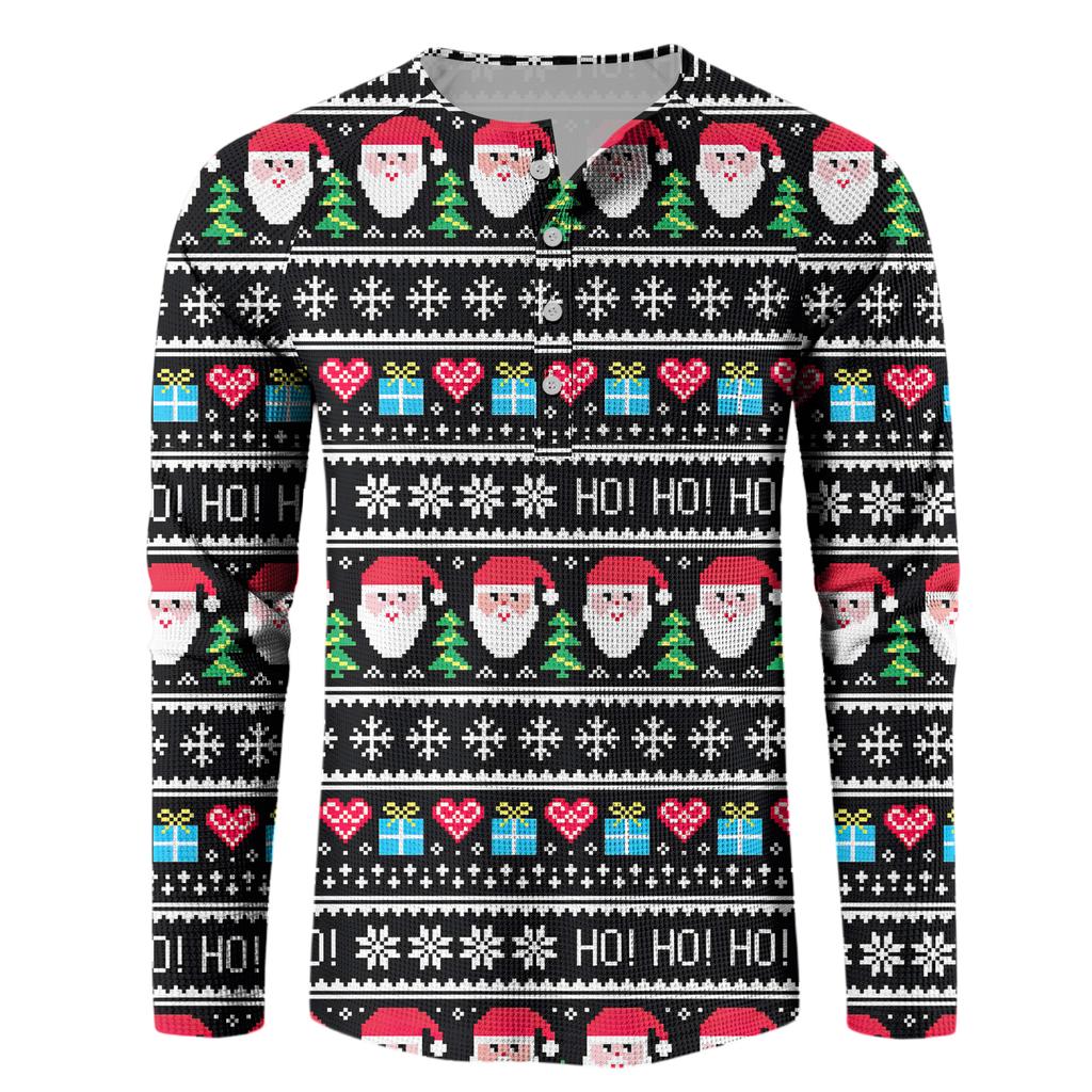 Men's Loose Casual Button Down Collar Long Sleeve Top