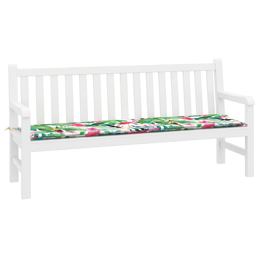 Bench Cushion Floral Multicolored 150 x 50 x 3 cm Oxford Fabric
