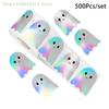 1/500pcs Halloween Ghost Stickers Roll Ghost Decorative Self-Adhesive Paper Decals For Halloween Party Floor Wall Stickers