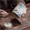 Vintage Ceramic Tea Caddy Moisture-proof Blue and White Porcelain Storage Jar Multi-functional Coffee Medicinal Herb Storage Box