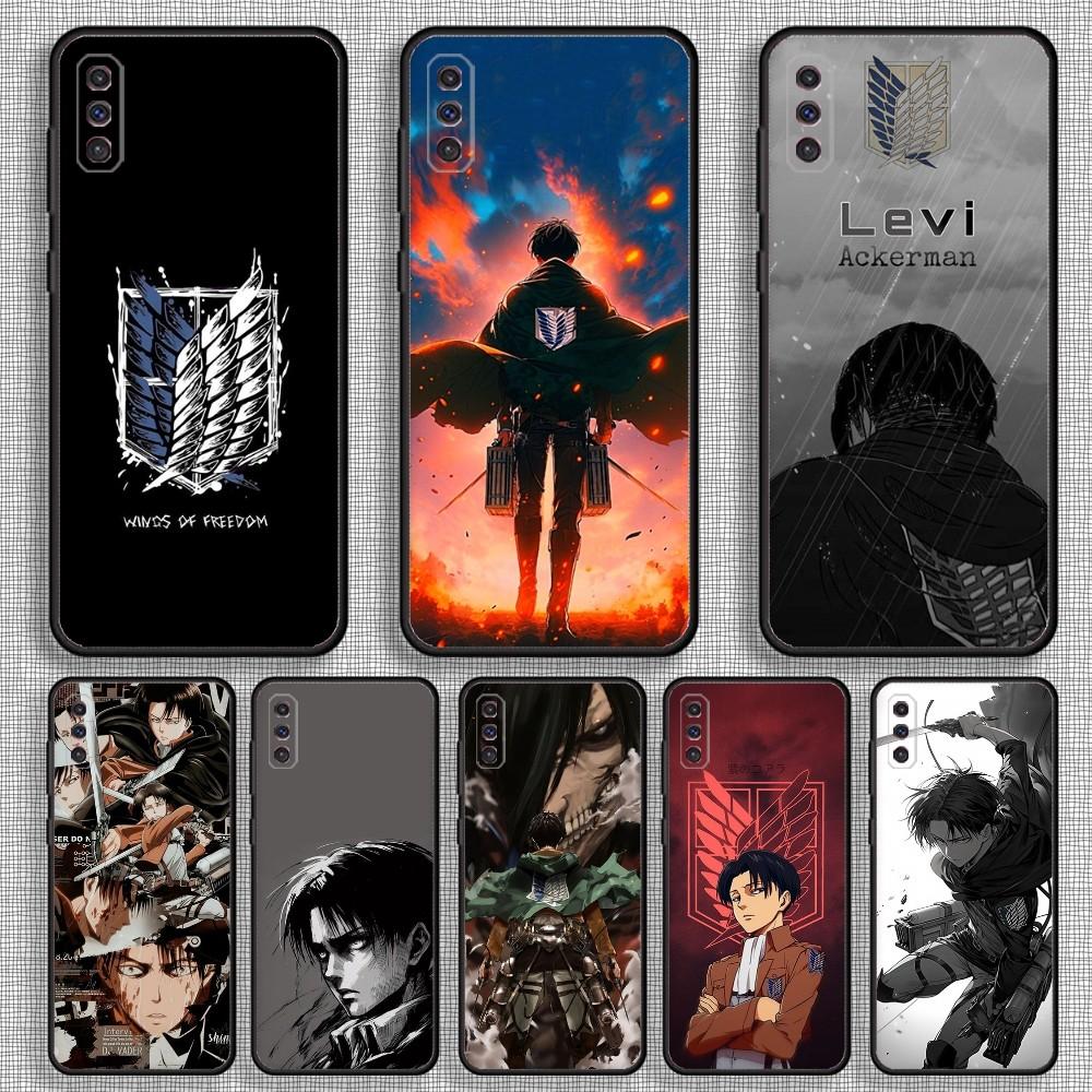 L-Levi A-Ackerman Phone Case For Samsung S23,23,22,30,21,10,9,Note20 Ultra,Lite,Ultra,5G,Plus,FE,Black Soft Case