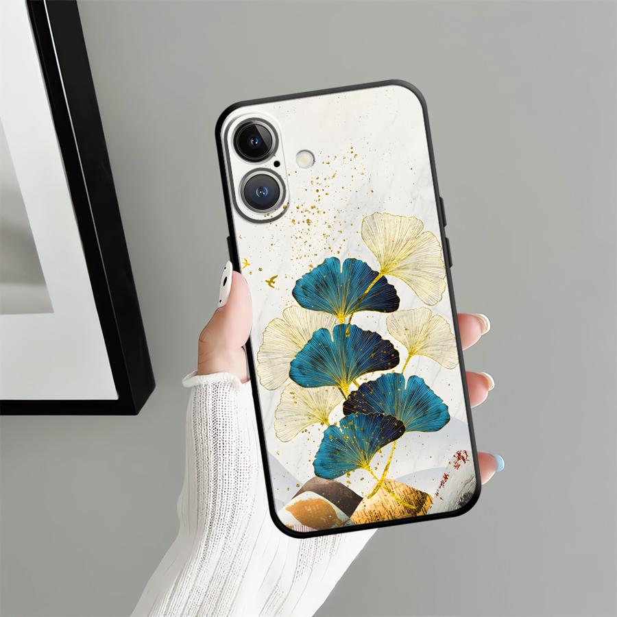 

Cartoon Grass Leaves Funda Phone Cover Case for Apple iPhone 17 Pro Max 16 XR XS MAX 14 12 11 Air 15 Pro 7 8 13 iPhone 12