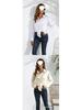 European & American Women's Long Sleeve Satin-Cotton Shirt - Solid Color, Spring & Autumn Bestseller