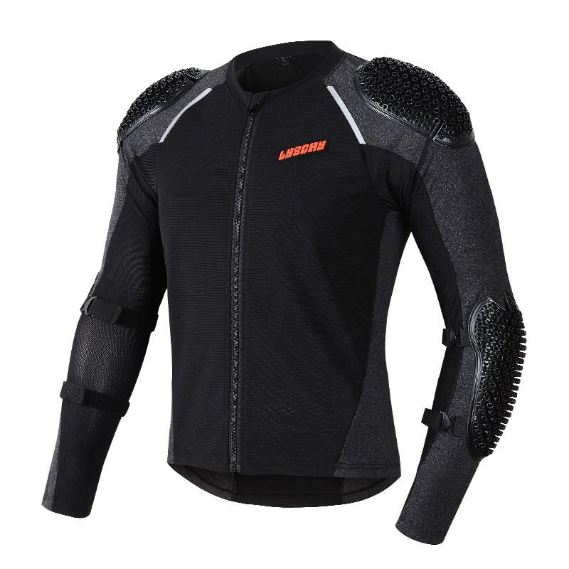 Motorrad-Fahrjacke Mit Integriertem Protektor Atmungsaktives Netz Langarm Für Erwachsene Fahrer