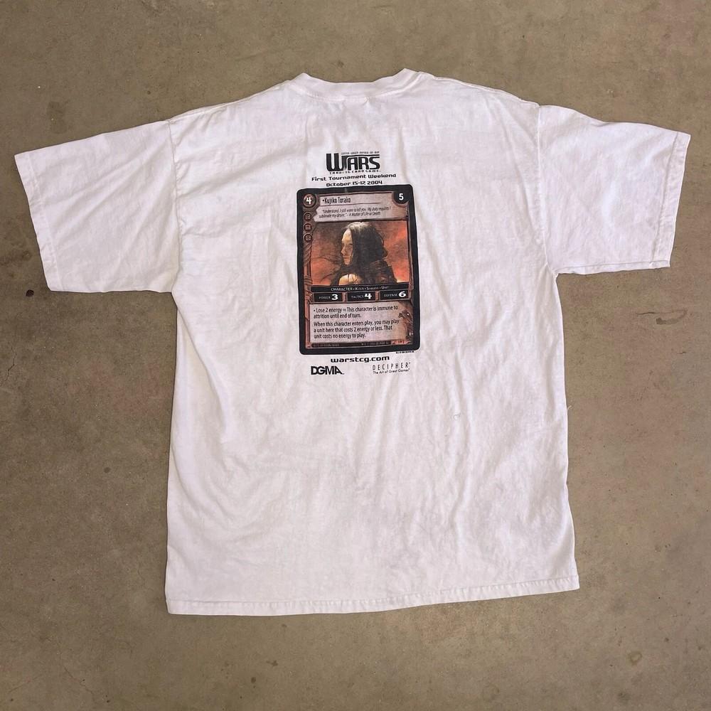 Игровой набор карт Star Wars 2004 года Футболка Белая CCG Промо Турнирная Звездные Войны Унисекс Футболка S
