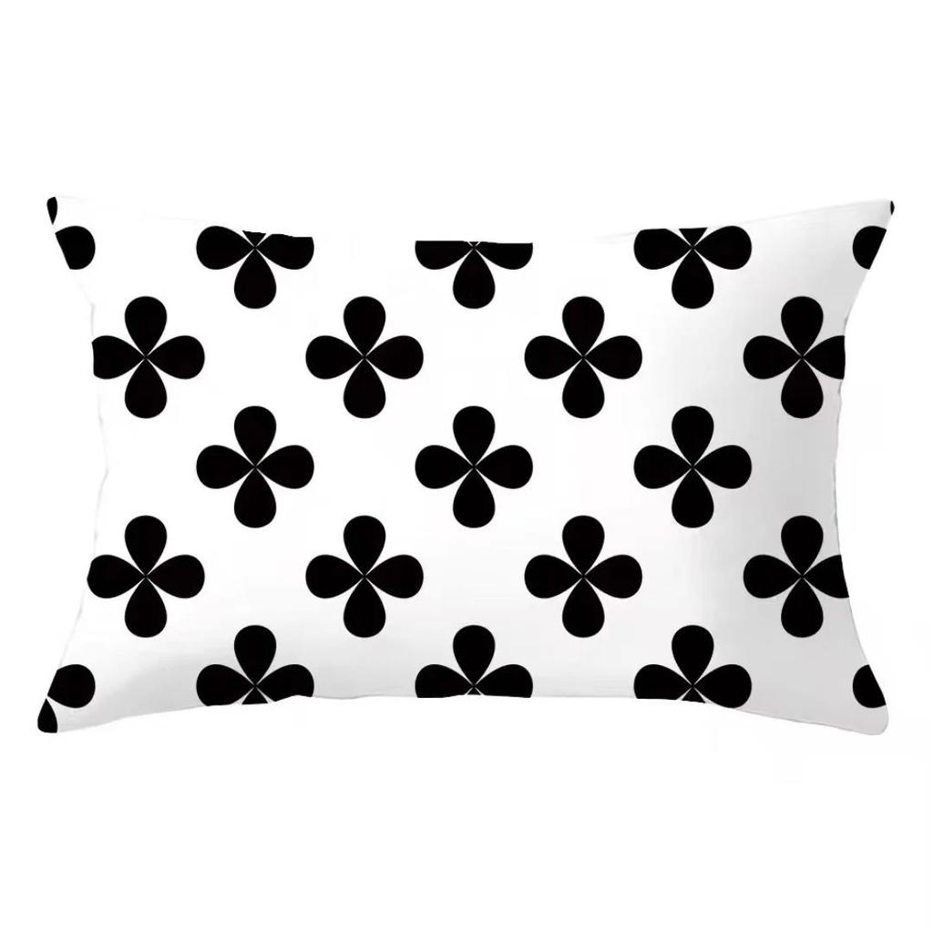 VIKAMA Minimalistisches Schwarz-Weiß Mode-Kissenbezug Nordischer Stil Hohe Ästhetik Kissenbezug Schlafzimmer Sofa Dekoration Kissenhülle