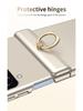 Samsung ZFlip3/4 Electroplated Full-Coverage Drop-Proof Case with Hinge Ring Holder