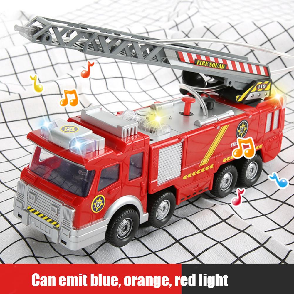 Mini Simulation Aerial Ladder Truck Model Vehicle Fire Fighting Car Kid Child ToyFire Fighting Car