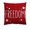 Pillow Pillowcase Red and Blue Striped Letters Color Printed Sofa Square Pillowcase Without Core