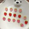 10pcs Resin Mini Cherry Strawberry Nail Art Flat Back Stone Figurines Scrapbook DIY Jewelry Decor Crafts