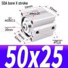 SDA Mini Pneumatic Cylinder, High Thrust, Thin Type, Bore Sizes 20/25/32/40/50