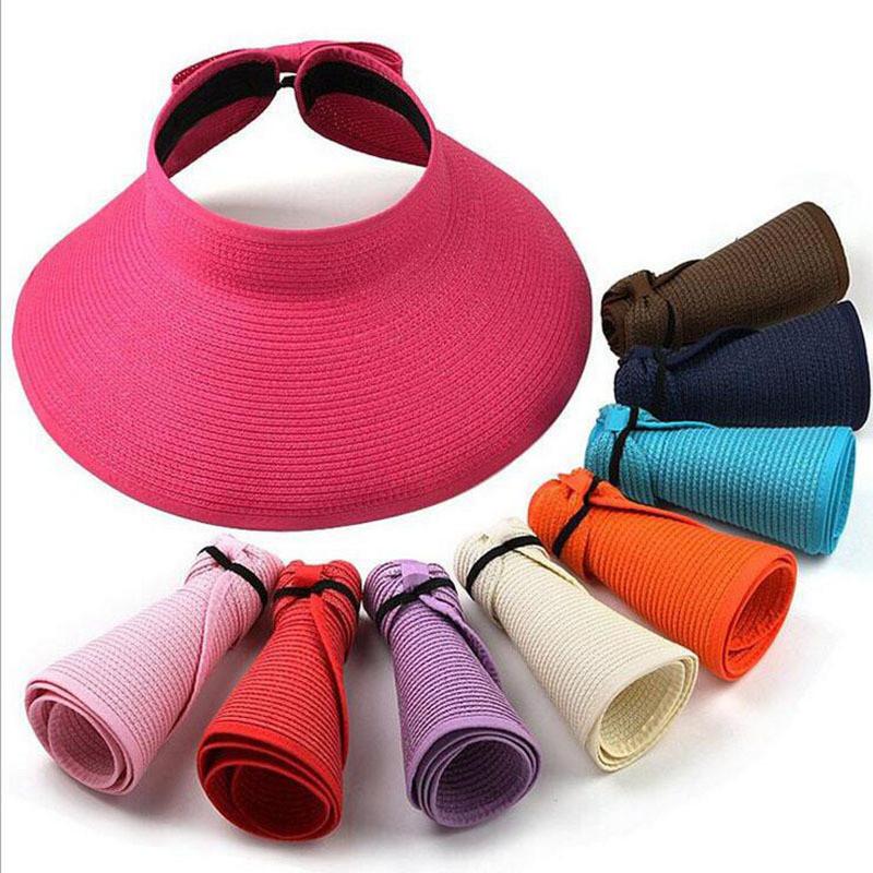 Summer Adult Fashion Straw Hat Foldable Uv Protection Sun Shading Women Function