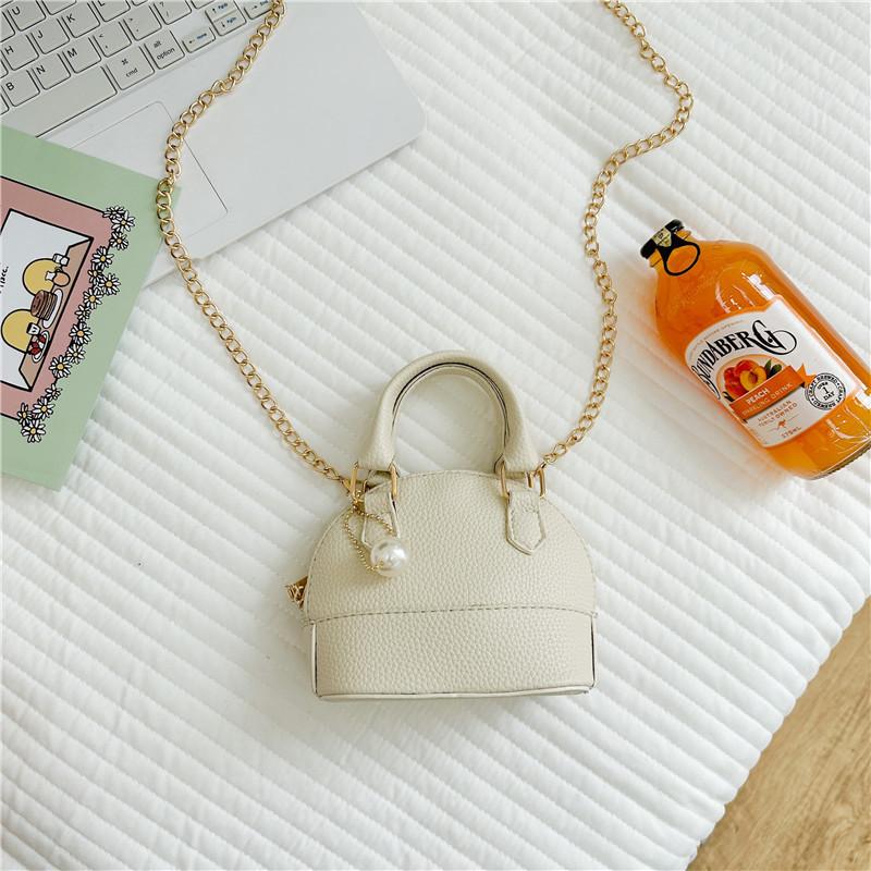 Trendy Pu Leather Mini Shell Bag For Kids Available In Multiple Colors For Fashion