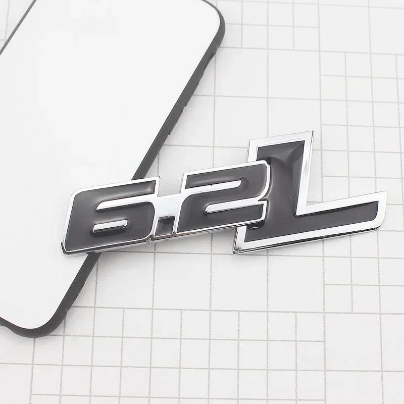 vplrc1 3D Metal 6.2L Logo Car Rear Boot Trunk Emblem Badge Sticker For Ford Raptor F150 Hummer H2 Chevrolet C7 Camaro Dodge Challenger