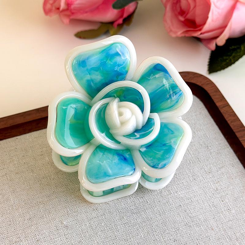 Flower Hair Clip French Style Elegant Women Flower Hair Claw Clip Hairpin Grab Clip Barrettes Headwear Hairgrip Hair Accessories