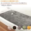 LifeJoy Electric Blanket, Made In Japan, 140 X 80 Cm, Gray, Washable, Energy-Saving, Fluffy Flannel, JCA552H