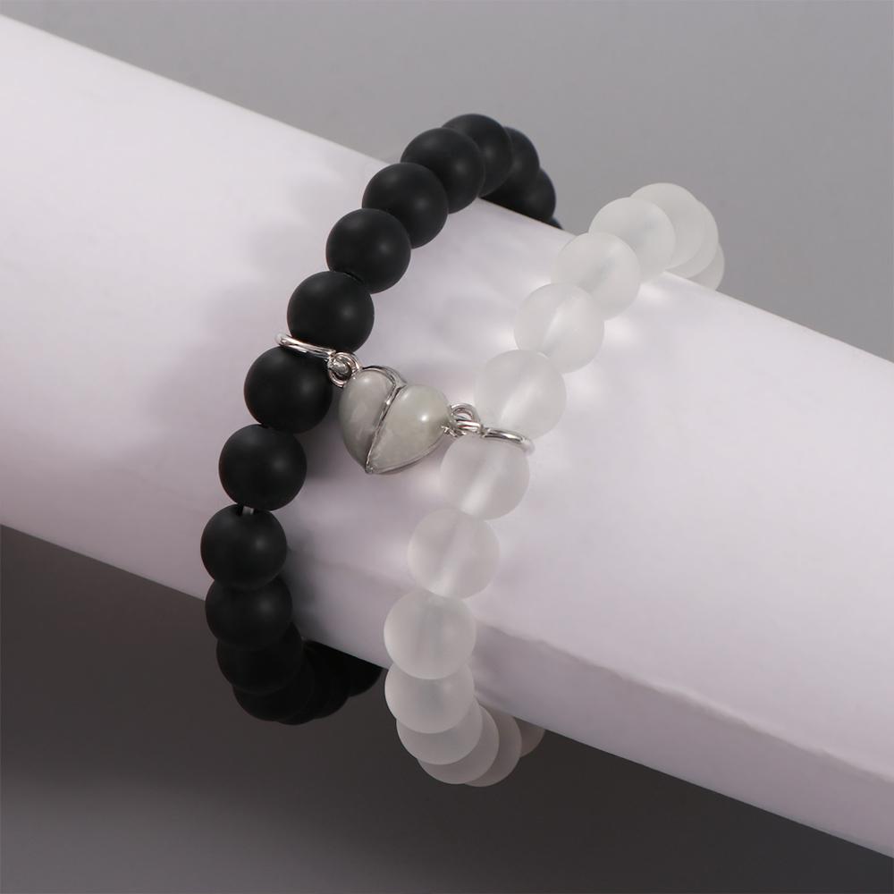 

2шт. Браслет из бисера в форме сердца и короны, браслет дружбы, подвески, браслет для влюбленных 2pcs