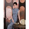 Retro Improved New Chinese Long Hong Kong Style Sleeveless Cheongsam Women's Spring and Summer New Slim and Thin Daily Wear