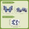 Dream Blue Butterfly Wall Sticker Bathroom Toilet Sticker Wc Self Adhesive Mural Beautify Flower Home Decoration Decals Bathroom