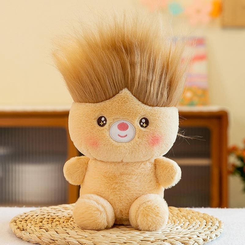 

Cute Plush Animal Toy Hair Doll Birthday Gift Cartoon Throw Pillow Decoration Bear,25cm/9.84in
