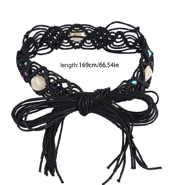 Cowgirl Cowoy Belts Bohemian Braided Belt Vintage Tie Belt for Girls Women